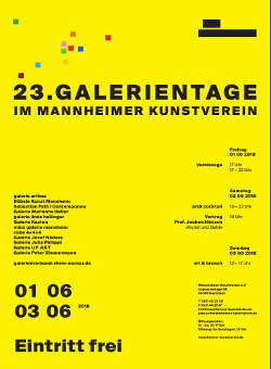 23. Galerientage im Mannheimer Kunstverein